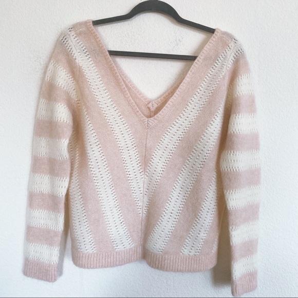 Sézane Ariel Jumper in Rose Cream Stripe - Picture 8 of 11